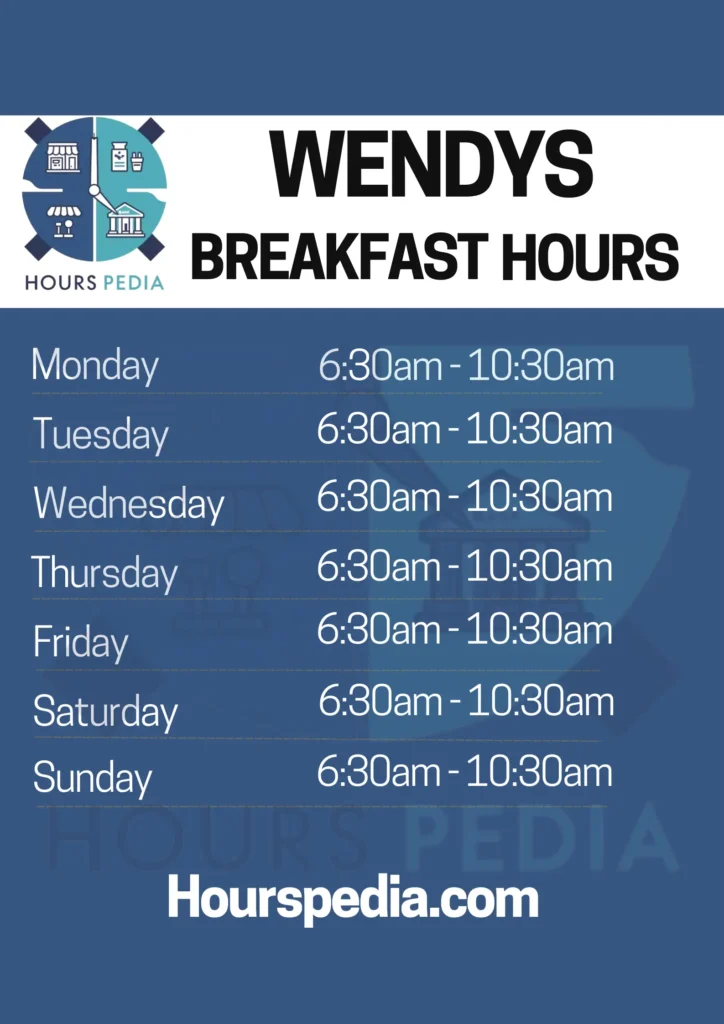 Wendy's Breakfaast Hours